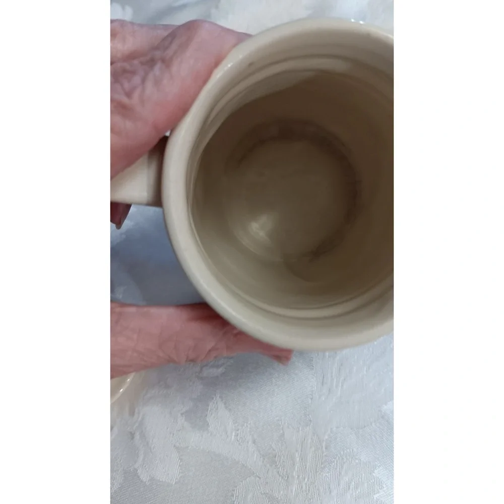 Vintage Oxford Stoneware Snow Flower Teapot And Pitcher USA Brown Cream READ